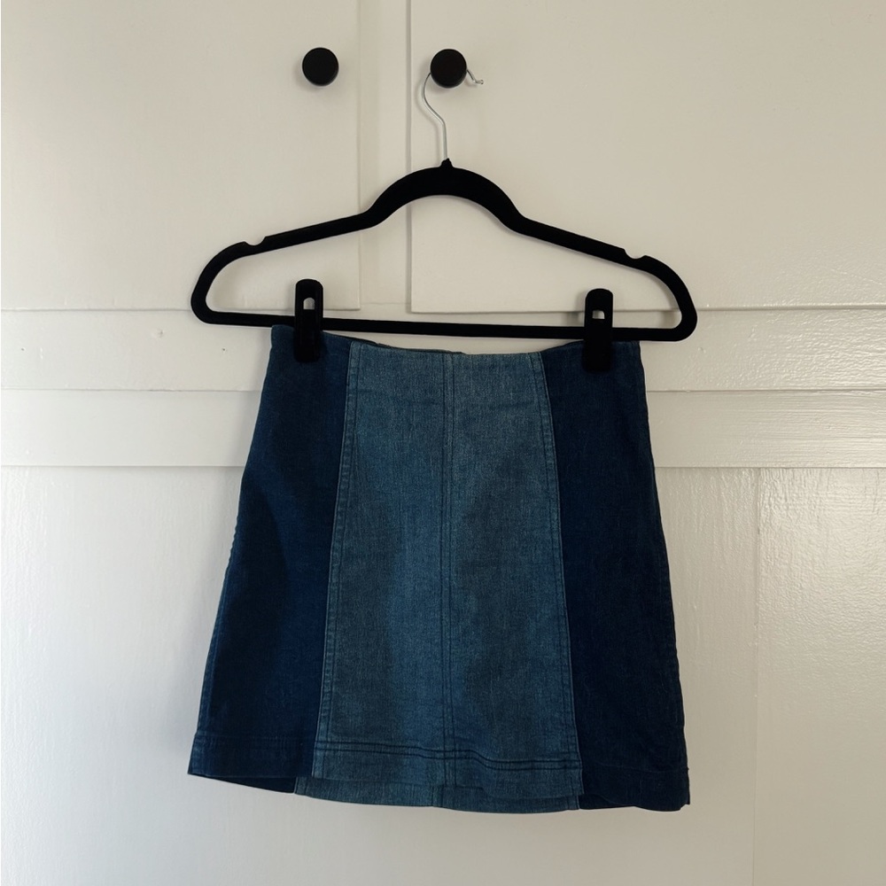 FreePeople Denim Miniskirt - two-tone